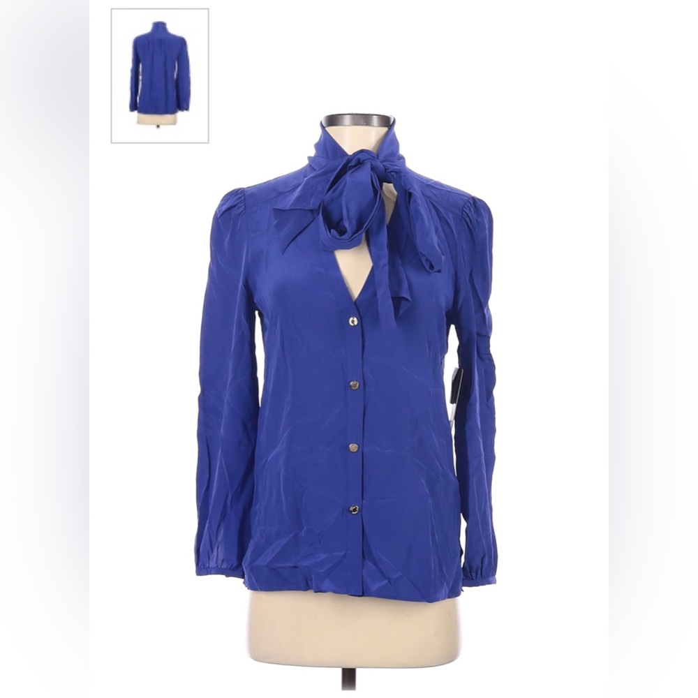 Juicy Couture Silk Tie Neck Blouse